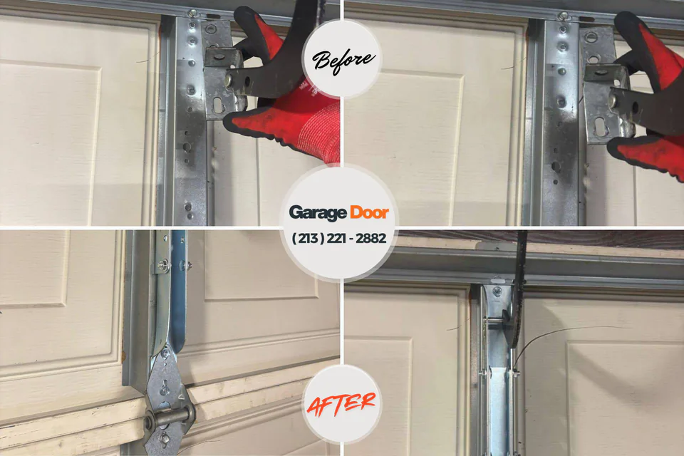 Before and after: garage door repair Carlisle, KY